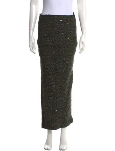 Pre-owned Haider Ackermann Sequin Long Skirt In Green