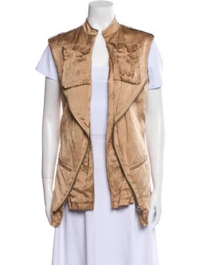 Pre-owned Haider Ackermann Silk Graphic Print Vest In Neutral