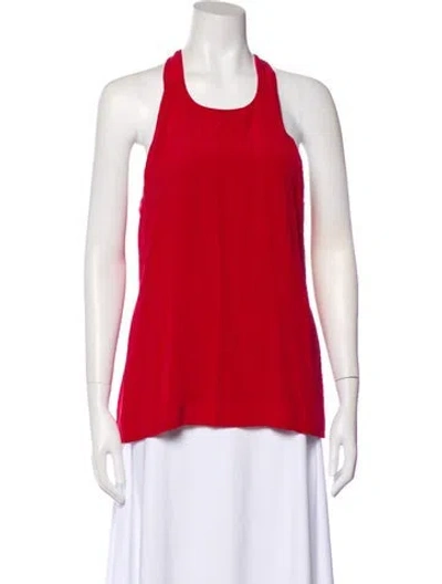 Pre-owned Haider Ackermann Silk Halterneck Top In Red