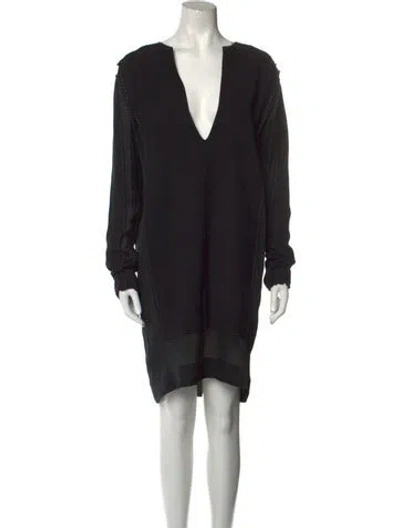Pre-owned Haider Ackermann Silk Knee-length Dress In Black
