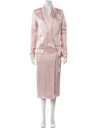 Pre-owned Haider Ackermann Silk Robe In Pink