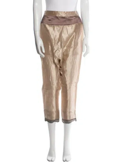 Pre-owned Haider Ackermann Silk Straight Leg Pants W/ Tags In Gold