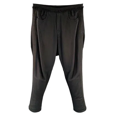 Pre-owned Haider Ackermann Size M Black Cotton Elastic Waistband Casual Pants