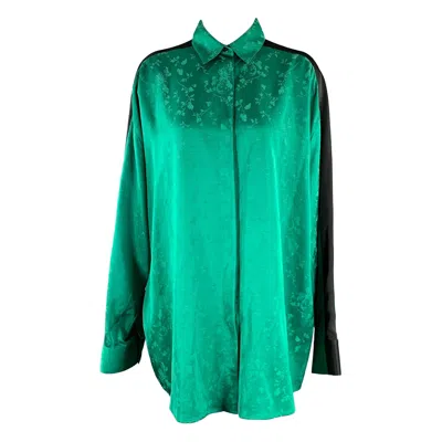 Pre-owned Haider Ackermann Size S Green Black Jacquard Button Down Shirt