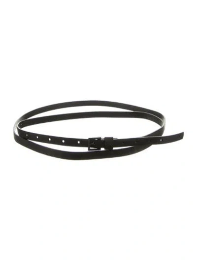 Pre-owned Haider Ackermann Skinny Leather Waist Belt In Black