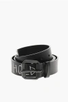 Haider Ackermann Solid Color Leather Hold On To Me Belt 35mm In Black