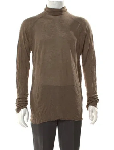 Pre-owned Haider Ackermann Turtleneck Long Sleeve T-shirt In Brown