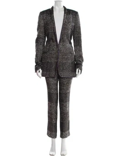 Pre-owned Haider Ackermann Tweed Pattern Pant Set In Multi