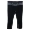 Haider Ackermann Velour-effect Cropped Trousers In Black And Grey Cotton In Black