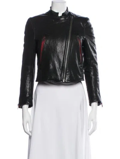 Pre-owned Haider Ackermann Vintage Leather Biker Jacket In Black