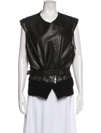 Pre-owned Haider Ackermann Vintage Leather Vest In Black