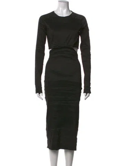 Pre-owned Haider Ackermann Vintage Midi Length Dress In Black
