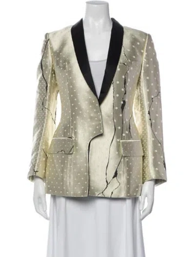 Pre-owned Haider Ackermann Vintage Polka Dot Print Blazer In Neutrals