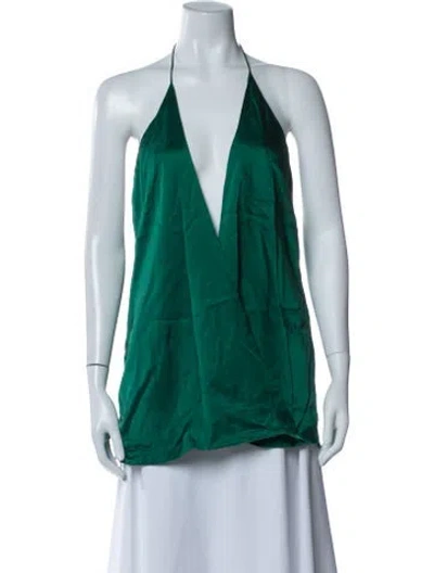 Pre-owned Haider Ackermann Vintage Silk Top In Green