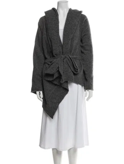Pre-owned Haider Ackermann Virgin Wool V-neck Sweater In Gray
