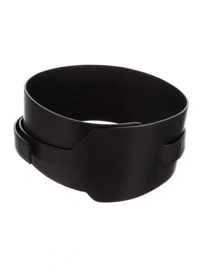 Pre-owned Haider Ackermann Wide Leather Waist Belt In Black