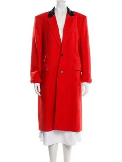 Pre-owned Haider Ackermann Wool Coat In Orange