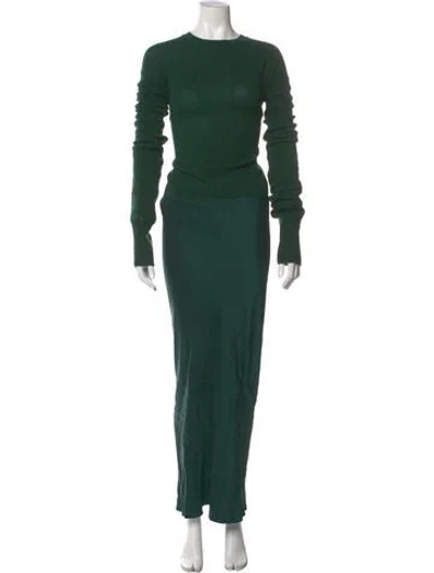 Pre-owned Haider Ackermann Wool Long Dress In Green