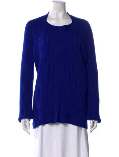 Pre-owned Haider Ackermann Wool Square Neckline Sweater In Blue