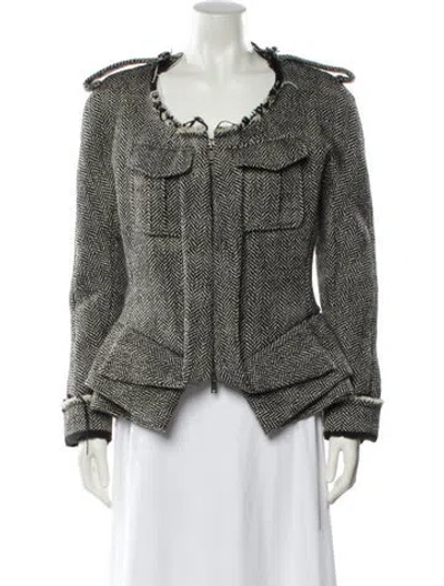 Pre-owned Haider Ackermann Wool Tweed Pattern Jacket In Multi