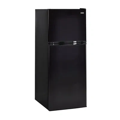 Haier Small Space Kitchen Appliances 24" 9.8 Cu. Ft. Energy Star Refrigerator In Black