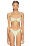 Haight Adjustable Monica Bikini Top In Green