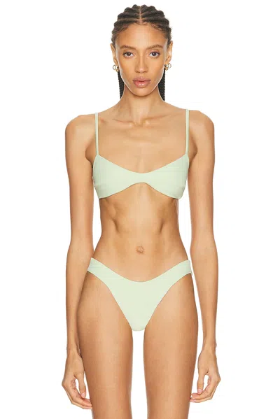 Haight Adjustable Monica Bikini Top In Green