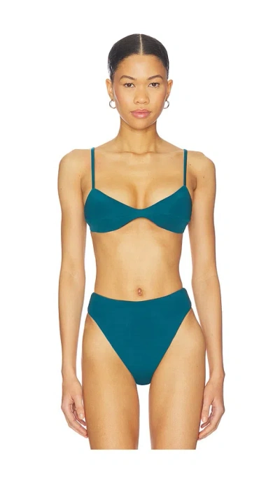 Haight Adjustable Monica Bikini Top In Blue
