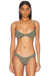 Haight Adjustable Monica Bikini Top In Graphite