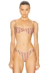 Haight Adjustable Vintage Bikini Top In Multi