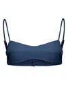 Haight Leila Ribbed Bikini Bottom In Blue