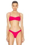 Haight Agatha Bikini Top In Intense Pink