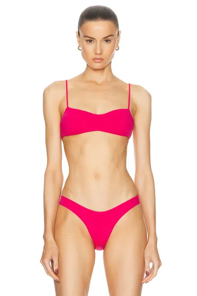 Haight Agatha Bikini Top In Intense Pink