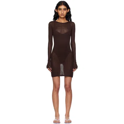 Haight Brown Jane Knit Minidress