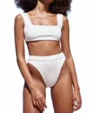 Haight Crepe Hotpants Vintage Bikini Bottom In Off-white In White