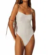 Haight Crepe Jen One Piece Suit In Off White In White