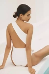 Haight Crepe Luisa One-piece Swimsuit In White