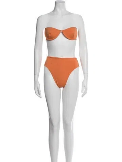 Pre-owned Haight Cutout Accent Bikini W/ Tags In Red