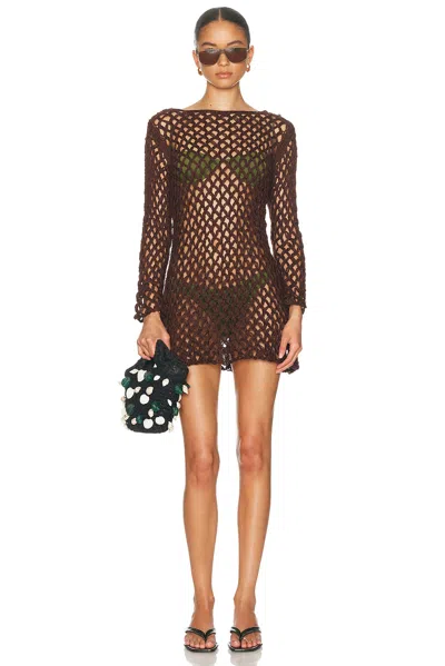 Haight Flavia Knit Dress In Brown