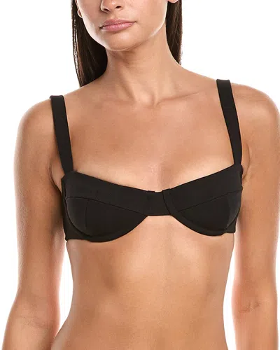 Haight Gaia Crepe Bikini Top In Black