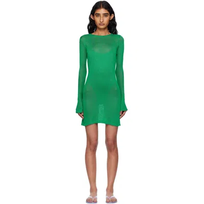 Haight Green Jane Knit Minidress In Multi
