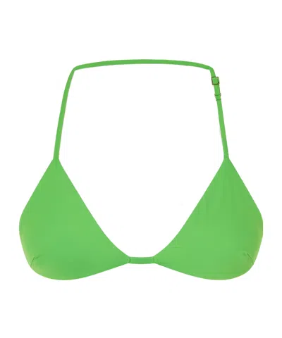 Haight Vica Halterneck Bikini Top In Green