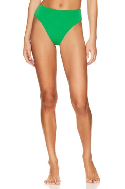 Haight High Leg Hotpants Bikini Bottom In Digital Green