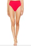 Haight High Leg Hotpants Bikini Bottom In Red Shift In Red