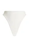 Haight High-rise Crepe Bikini Bottoms In White