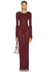 Haight Isadora Knit Dress In Burgundy