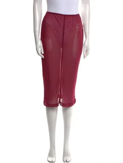 Pre-owned Haight Knee-length Skirt In Burgundy