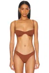 Haight Lana Bikini Top In Mid Brown