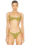 Haight Lana Bikini Top In Seed Green