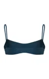 Haight Leila Ribbed Bikini Bottom In Blue